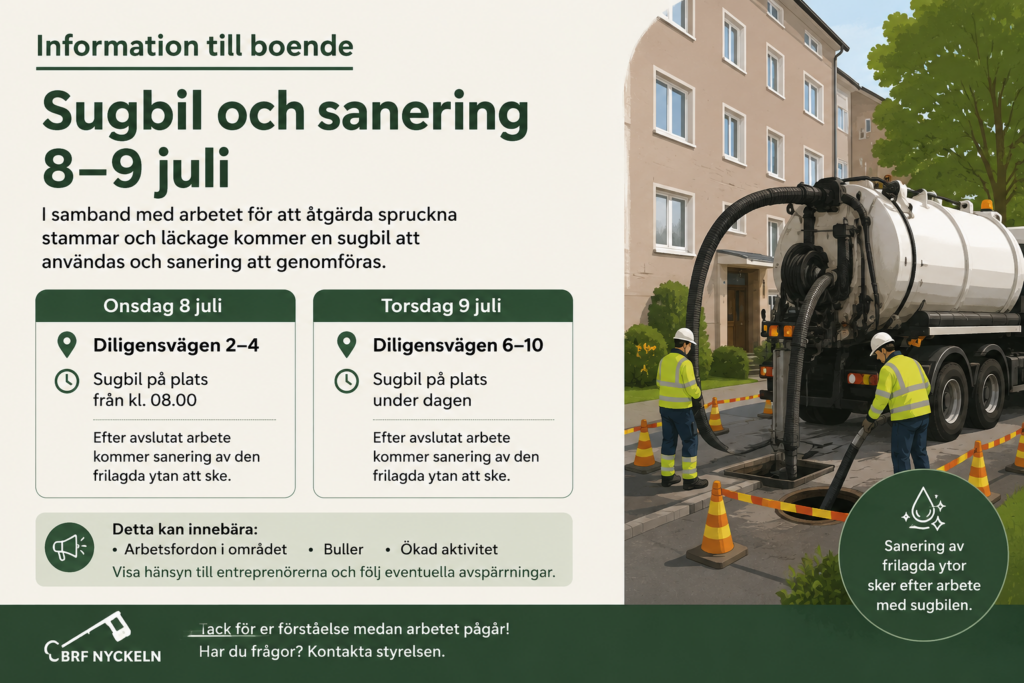 Sugbil och saneringsarbete