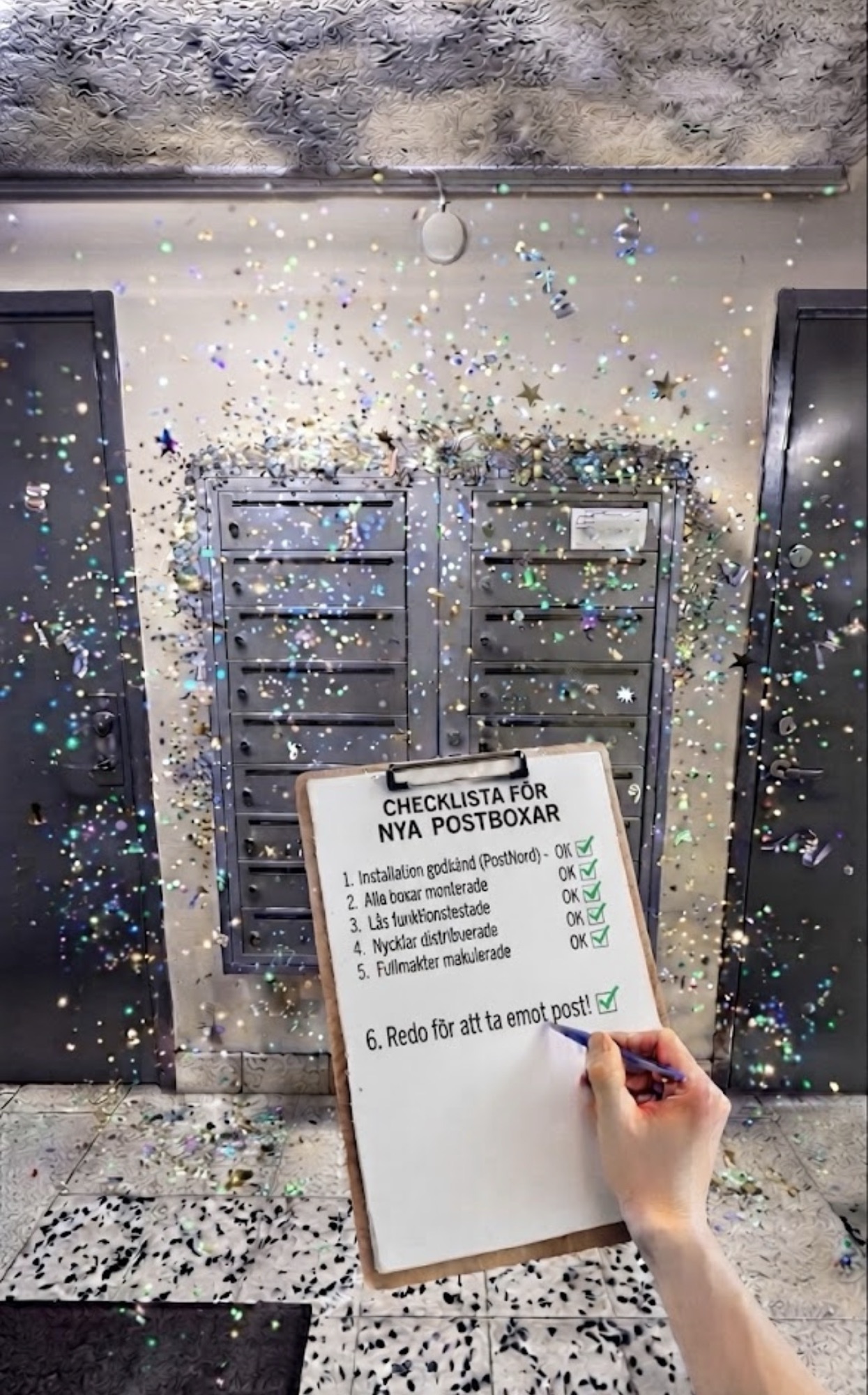 Posten börjar delas ut i våra nya postboxar!