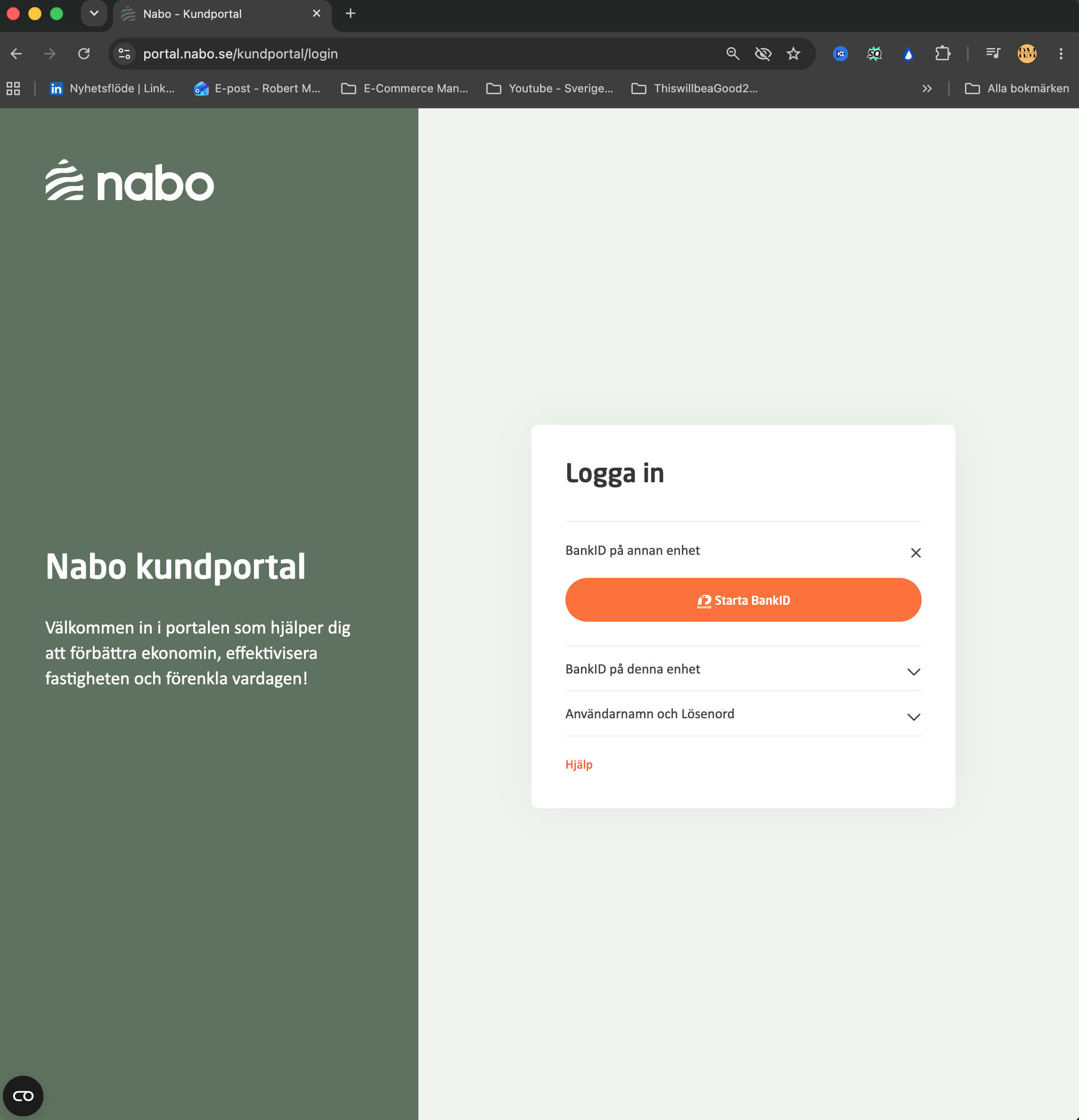 Uppdatera dina kontaktuppgifter i Nabo